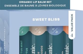 Cliganic Organic Lip Balm Set – 4 Flavors