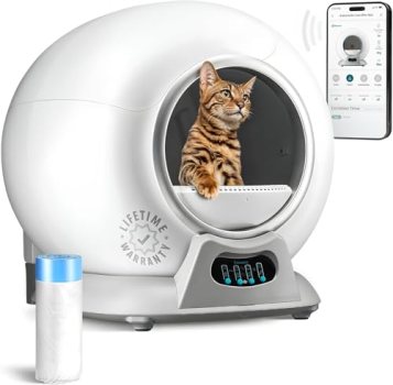Petcove Automatic Self Cleaning Litter Box for Multiple Cats