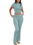 ANRABESS Lounge Sets for Women 2 Piece Foldover Yoga Flare L: 60% Off