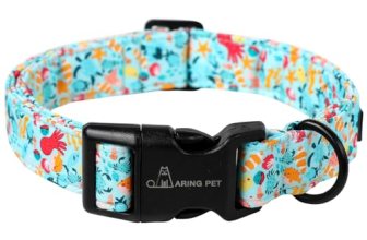 ARING PET Summer Dog Collar, Cute Blue Submarine World Doggy Collars for Puppy S