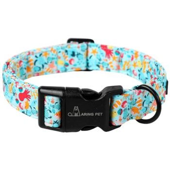 ARING PET Summer Dog Collar, Cute Blue Submarine World Doggy Collars for Puppy S