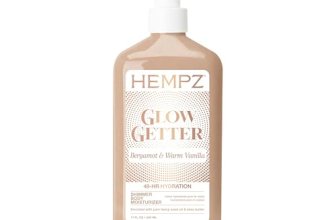 Hempz Glow Getter Body Lotion, Hydrating Moisturizer with Shimmer, 17 oz.