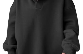 ANRABESS Womens Oversized Hoodies V Neck Sweatshirts Fleece Long Sleeve Pullover