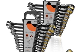 SUZUME 24-Piece Metric and SAE Flex Head Ratcheting Wrench Set 72 Teeth Cr-V Ste