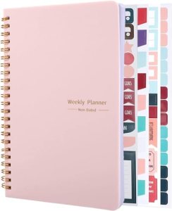 Undated Weekly Planner with Habit Tracker