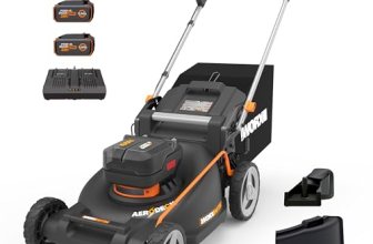 WORX Nitro Cordless Lawn Mower, 21″ Electric Mower for 1/2 Acre, Brushless Push