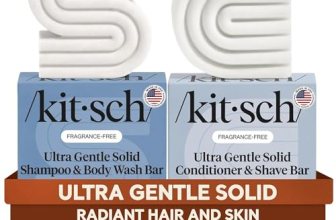Kitsch 2-in-1 Ultra Sensitive Shampoo Bar & Body Wash + Conditioner Bar & Shavin