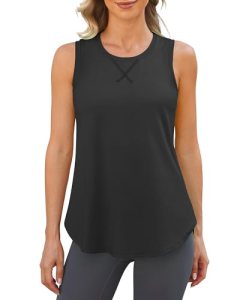 G4Free Athletic Tank Tops for Women Loose Workout Tops Summer Quick Dry Activewe