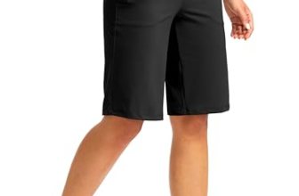 G Gradual Women’s Bermuda Shorts 12″ Knee Length with Pockets High Waisted Stret