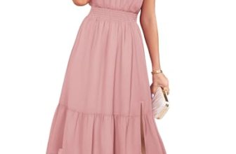 GRACE KARIN 2026 Womens Summer Dresses V Neck Ruffle Sleeve Floral Boho Beach A-
