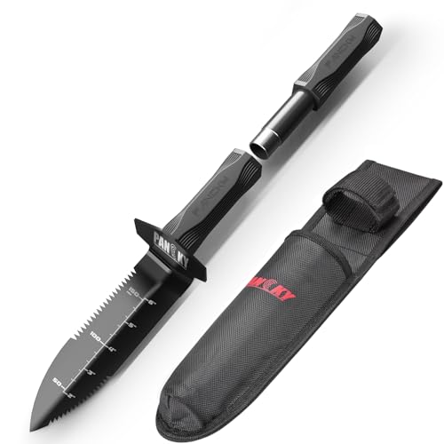 PANCKY Metal Detector Shovel with Extended Handle & Carrying Sheath
