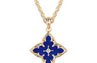 Fettero Gold Clover Necklace for Women Dainty 14K Gold Plated CZ Pendant Necklac