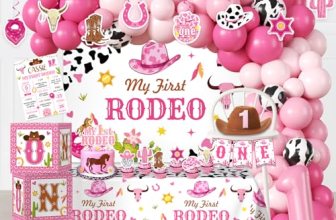 cocomigo 131Pcs My First Rodeo Decorations Girl
