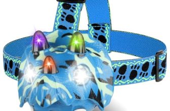 Triceratops LED Headlamp Dinosaur Headlamp for Kids Camping Gear Essentials Outd