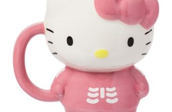 Silver Buffalo Sanrio Hello Kitty Halloween Spooky Pink Skeleton Costume Ceramic