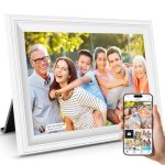 Smart White Digital Picture Frame WiFi Send Photos from Your Phone 16GB Storage