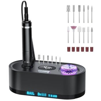 JOSGLOI Electric Nail Drill Professional: 40000RPM Electric Nail File Kit E File