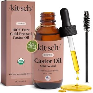 Kitsch Organic Castor Oil for Hair Growth – 100% Pure Castor Oil