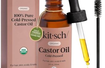 Kitsch Organic Castor Oil for Hair Growth – 100% Pure Castor Oil