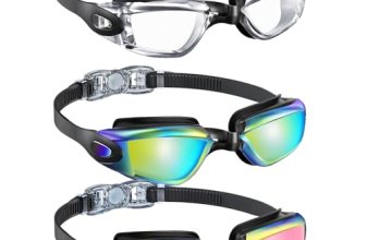 QALLY Kids Goggles Age 4-16, Kids Swimming Goggles UV Protection Anti-Fog No Lea