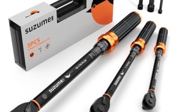 SUZUME 3PCS Torque Wrench Set 72 Teeth Dual-Direction Adjustable Torque Wrench D