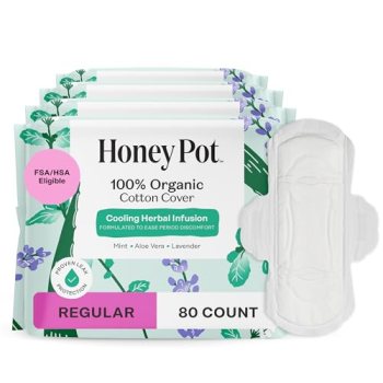 The Honey Pot Company – 80ct – Herbal Sanitary Pads for Wome: 28% Off