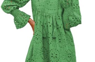 Dokotoo Spring Dresses for Women 2026 Fashion Tassel V Neck Boho Dress Long Slee