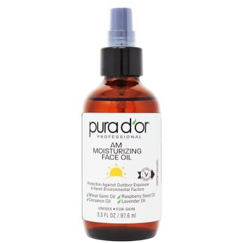 PURA D’OR 3.3 Oz ORGANIC AM Moisturizing Face Oil