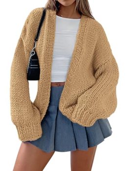 PRETTYGARDEN Cardigan Sweaters for Women Trendy Fall Fashion 2026 Long Sleeve Ch
