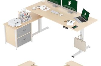 FLEXISPOT L Shaped Standing Desk with Drawers
