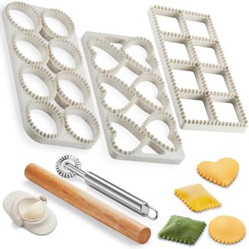 MUMSUNG Ravioli Maker Press, Ravioli Press Mold Set – Round