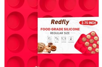 Redfly 2 Pack Silicone Muffin Pans for Baking & Cupcake Pan