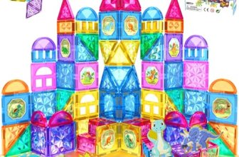 Jasonwell 110PCS Magnetic Tiles Building Blocks Set for Boys Girls Preschool Edu