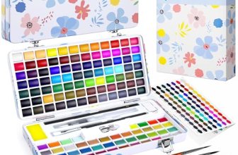 Caliart 128 Colors Watercolor Paint Set, Portable Art Supplies Palette Kit