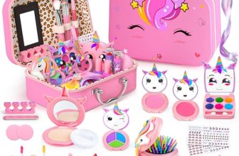 Mqsiuve Kids Makeup Kit for Girl – Non-Toxic Kids Washable Makeup Girls Toys