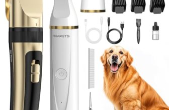HEAPETS Dog Hair Clippers for Grooming Kit and Dog Paw Trimmer Nail Grinder for