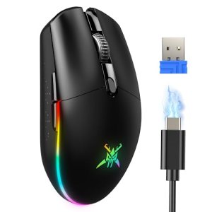 TECKNET Wireless Gaming Mouse Rechargeable – 8000 DPI