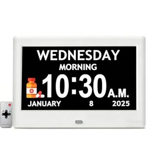 2025 NEW, Digital Clocks, 7” Dementia Clock with Date and Time for Elderly