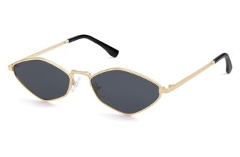 SOJOS Retro Small Polarized Sunglasses Womens Mens Vintage Narrow Irregular Shad