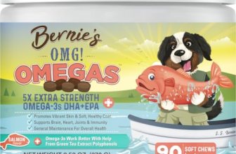 Bernie’s OMG! Omegas Chews for Dogs – 5X Extra Strength DHA+EPA