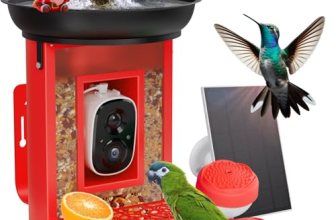 Bird Feeder with Camera, 2K Birds Camera with 3-in-1 Feeding