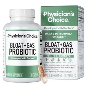 Physician’s CHOICE Bloat & Gas Probiotic 5-in-1 Proactive Support + Daily Relief