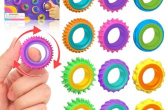 Fidget Toys Sensory Rings for Kids: 12 Pack Finger Spinner Rings