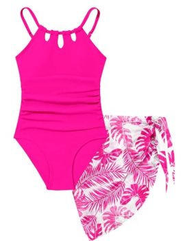 KANGKANG Girls Swimsuit, Teen Swimsuits for Girls 12-14 Quick Dry Cut Out One Pi