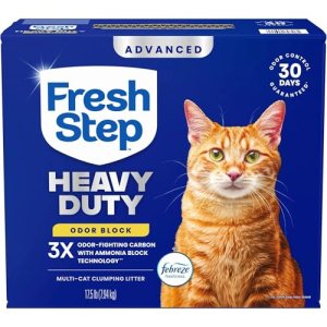 Fresh Step Heavy Duty Odor Block Advanced Multi Cat Clumping Litter with Febreze