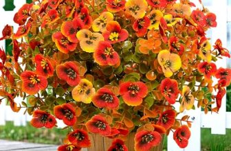 Thinktral Artificial Mums Fall Flowers for Outdoors