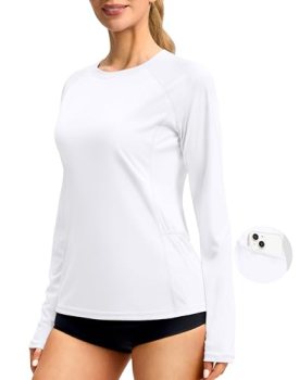 Viodia Rash Guard for Women UPF 50+ SPF UV Long Sleeve Shirts Sun Protection Dri