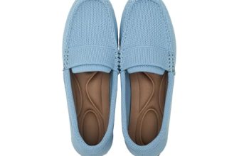 Women’s Lightweight Knitted Loafers Casual Flat Shoes Comfortable Boat Shoes Fla