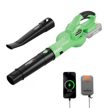 WORKPROX Leaf Blower Cordless, 20V Electric Blower with 4.0Ah Type-C Charging Ba