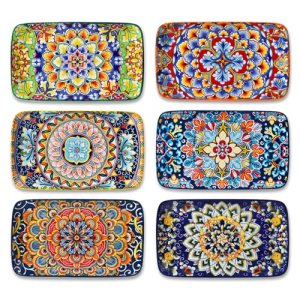 vancasso Simi 6-Piece Rectangular Ceramic Plates Set